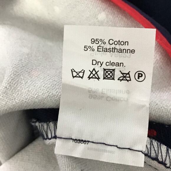 J. Crew Winnie City Fit Stretch Ankle Slim Pant Dark Navy Blue Dot Print sz 4 - Picture 7 of 7